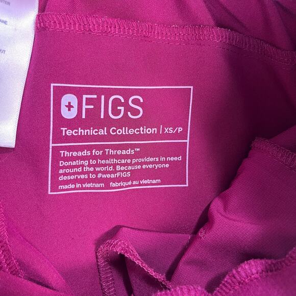 Figs Scrub Set Womens Dark Magenta Boston Slim Jogger Pant XSP Catarina Top XXS - Picture 8 of 16